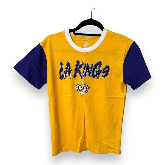NHL Other - la los angeles kings T Shirt Nhl NEW yellow And Purple Size YOUTH M (5312)